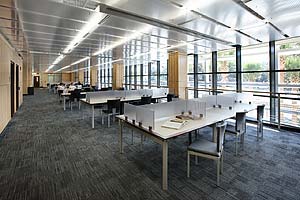 Photo of interior, Library West, University of Florida